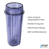 2.5 X 10" Three Stage Filtration System with Sediment, GAC and KDF Smart Media Cartridges